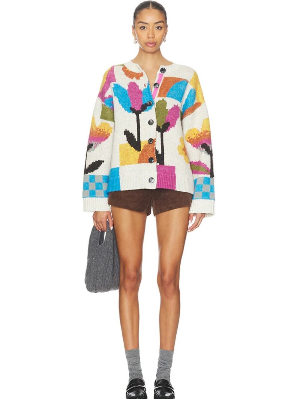 🌷🌷NEW FREE PEOPLE Tulip Whirl Cardigan Large RARE FIND - Picture 3 of 3
